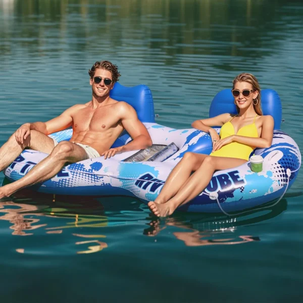 2-Person River Tube – With Cooler & Cupholders