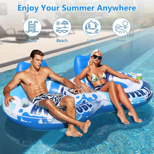 2-Person River Tube – With Cooler & Cupholders - Image 5
